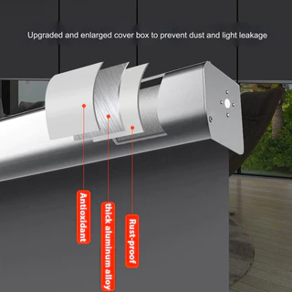 【ซื้อ 1 แถม 1】ม่านม้วนกันแสง UV 100% วัสดุหนาและคุณภาพดี มีฝาครอบรางในตัว กันฝุ่น ม่านบังแสงแดด