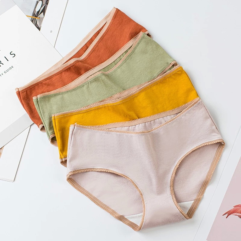 E80 กางเกงในผ้าคอตตอน95%+ผ้าสเปนเดก5% สวมง่าย ใส่สบาย