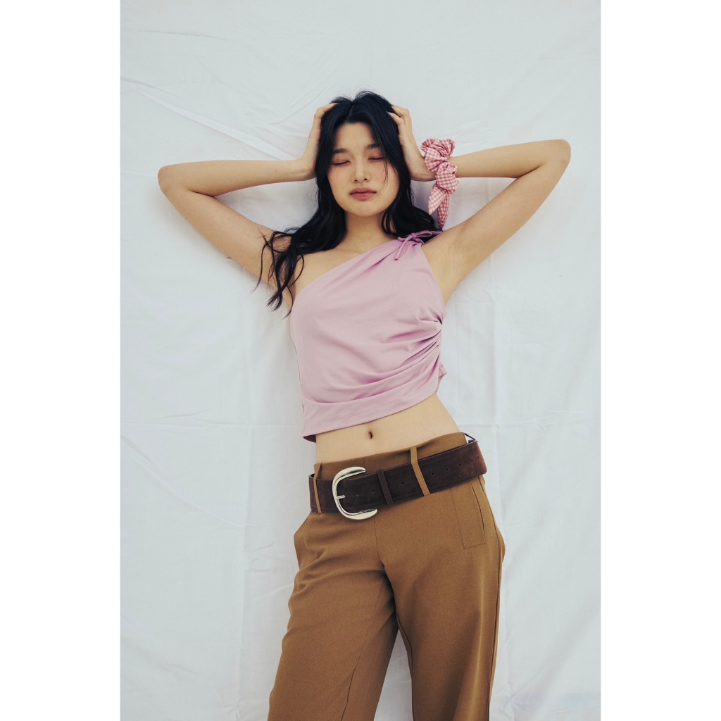 -Quera One-Shoulder Yoni Top-