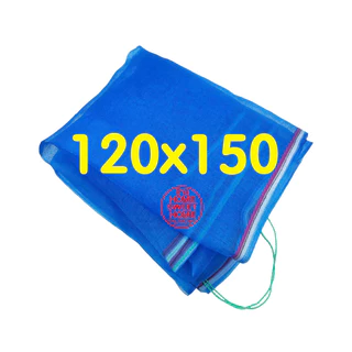 ถุงตาข่ายไนล่อน หูรูด เหมาะสำหรับห่อขนุน เลี้ยงหอย ใส่ปลา ขนาด 120x150 ซม
