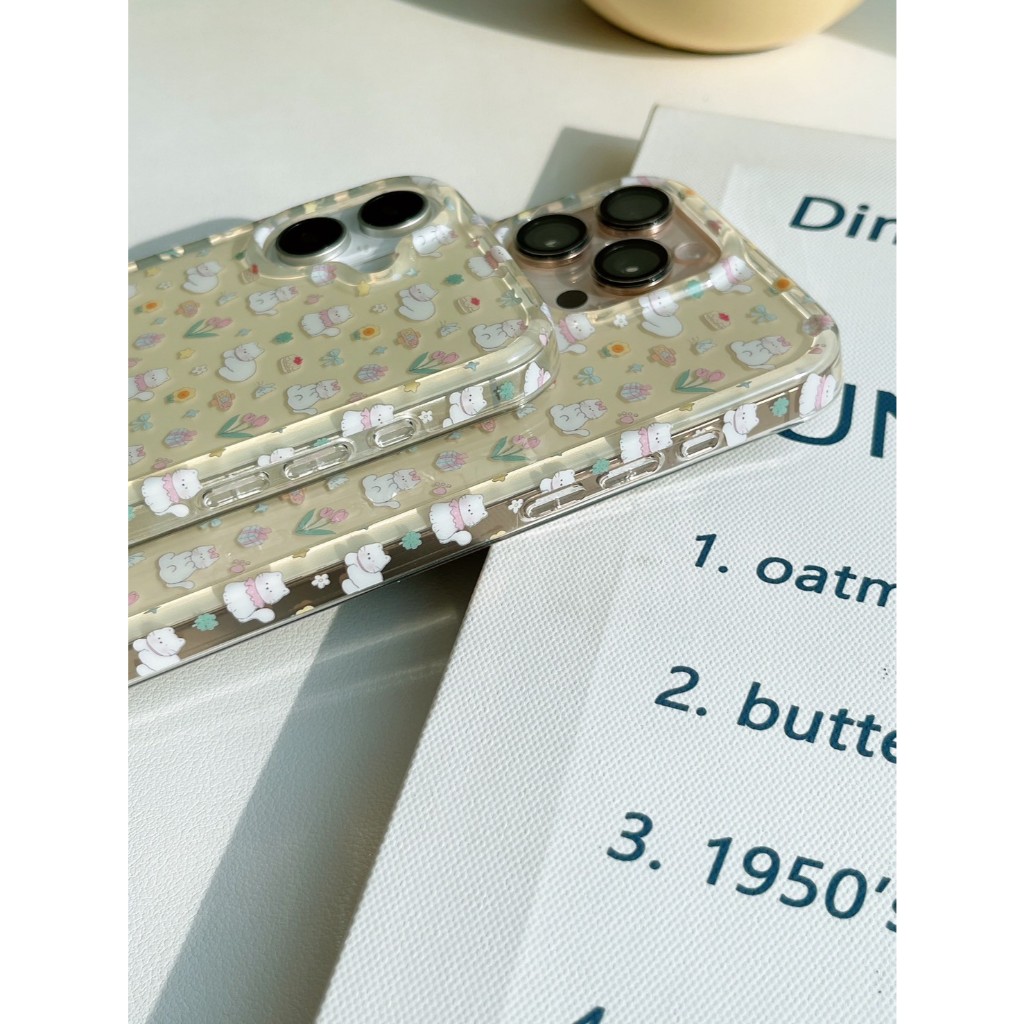 [i17] พร้อมส่ง✨S1366 แมวดอกทานตะวัน+ไอริง เคสไอโฟน แฟชั่นเกาหลี เคสสำหรับ Iphone 12-17Promax - รูปที่ 3