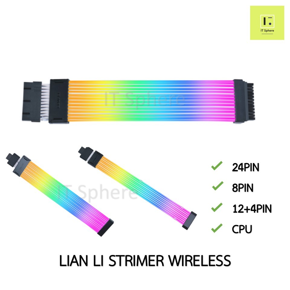 WIRELESS LIAN LI STRIMER Plus 24 rgb 8pin 6+2 12 16pin 24pin STRIMER lianli CPU for สายแปลง to cable