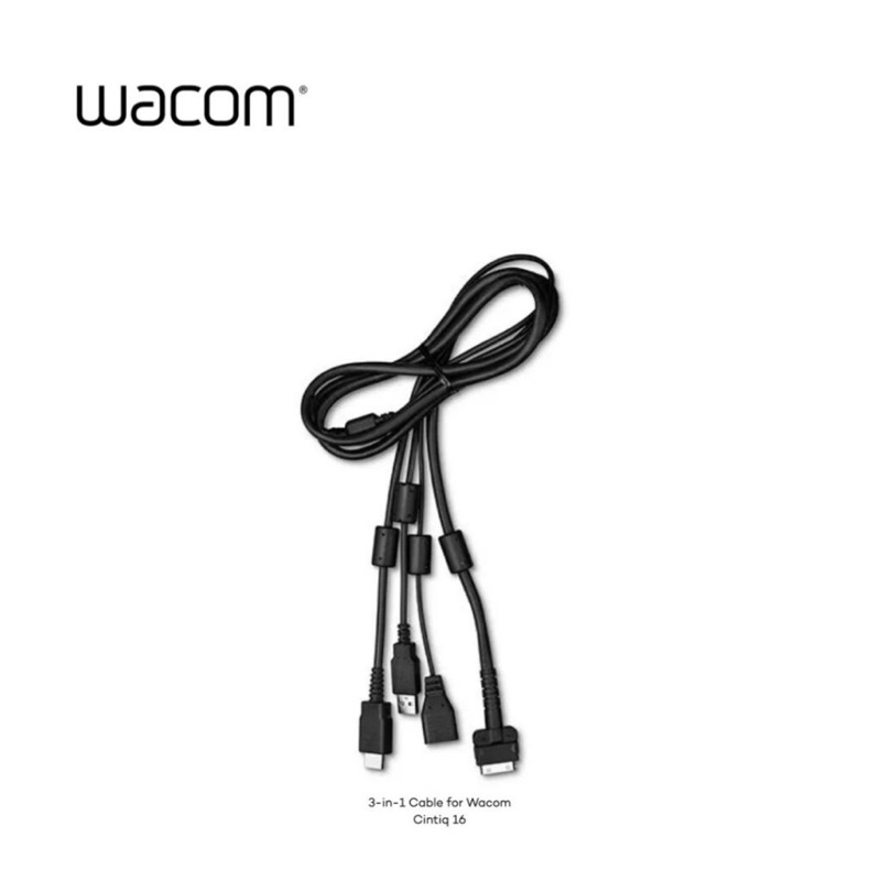 Wacom 3-in-1 Cable for Wacom Cintiq 16 / สายเคเบิล 3-in-1 สำหรับ Wacom Cintiq 16