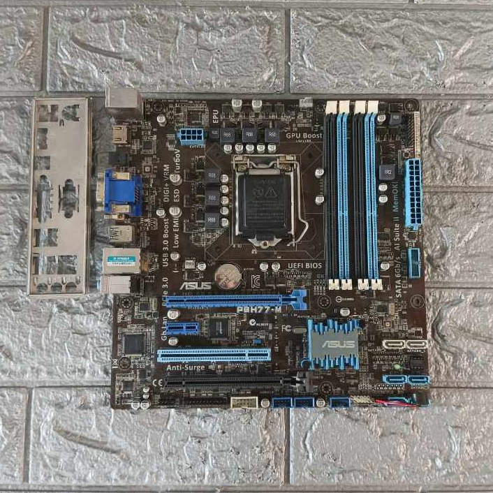 ⚡️เมนบอร์ด ASUS P8H77-M LGA 1155 มีฝาหลัง ฟรีSpeakerเมนบอร์ด