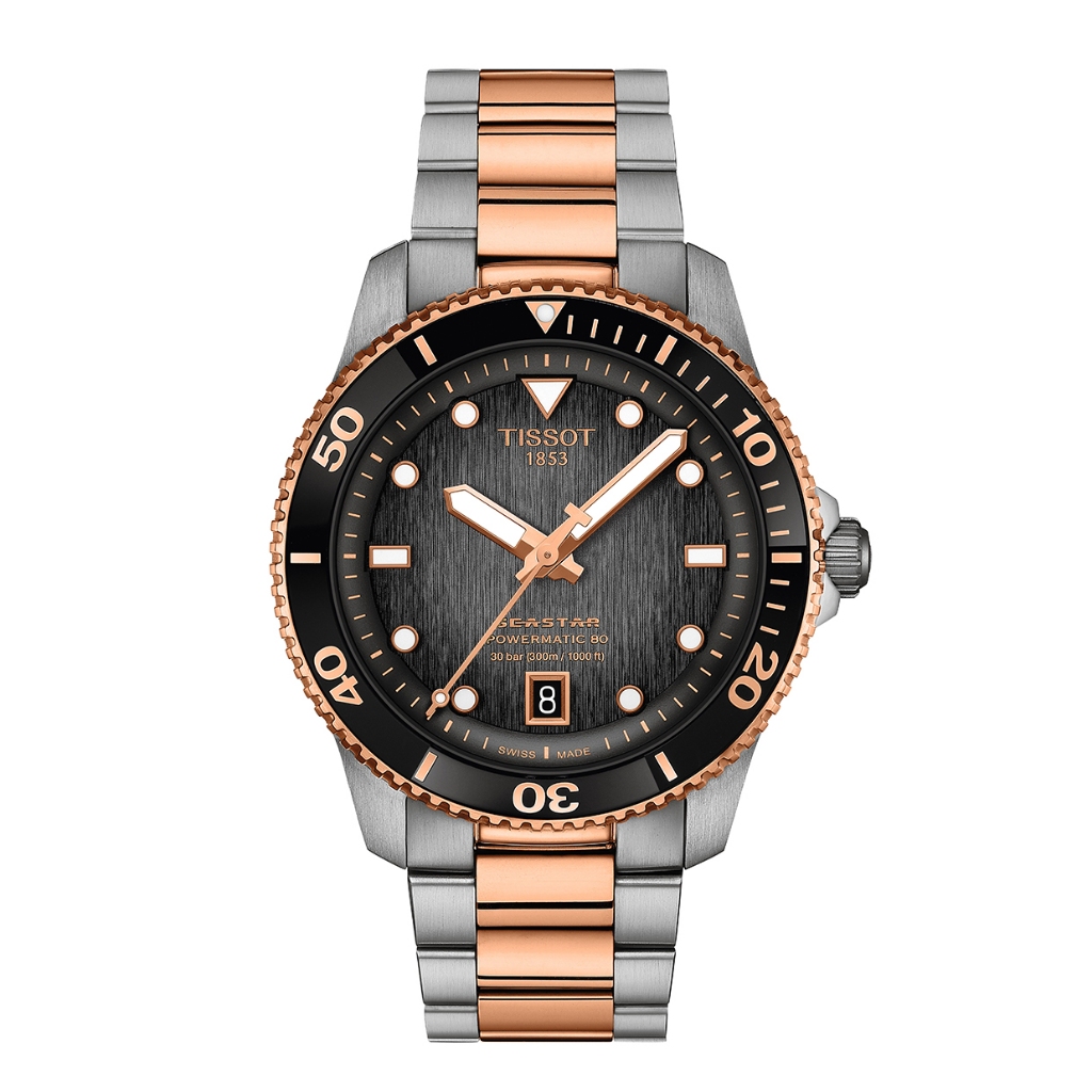 Tissot T1208072205101 Seastar 1000 40mm นาฬิกาดำน้ำออโตเมติก
