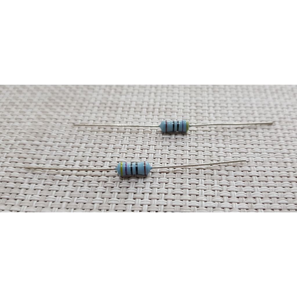 Resistor ตัวต้านทาน Metal Film ค่า 470 Ohm 0.5 Watt ค่าความคลาดเคลื่อน 1% งานคุณภาพจากไต้หวัน(แพ็ค 10 ตัว 19 บาท)