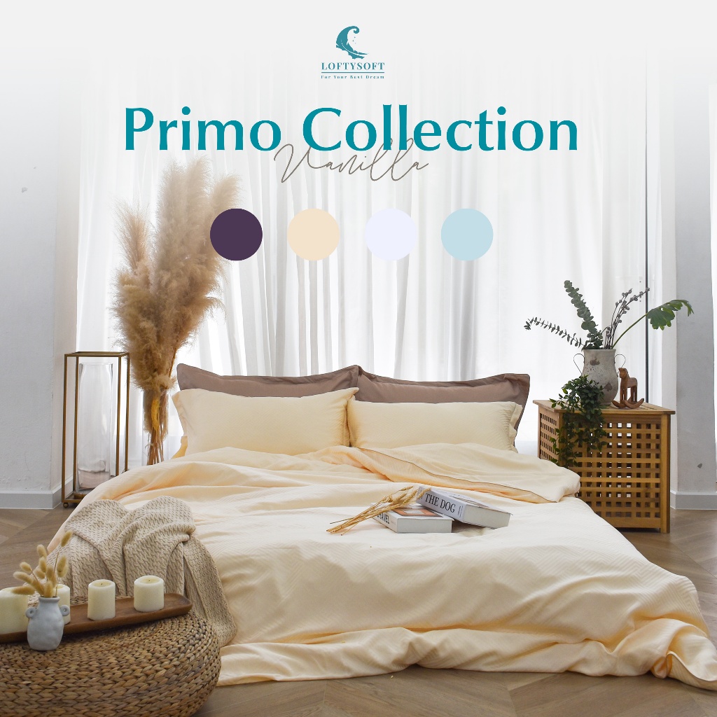 LOFTYSOFT ชุดผ้าปูที่นอน 6ฟุต KING, 5ฟุต QUEEN, 3.5ฟุต SINGLE, TENCEL 500เส้นด้าย PRIMO COLLECTION