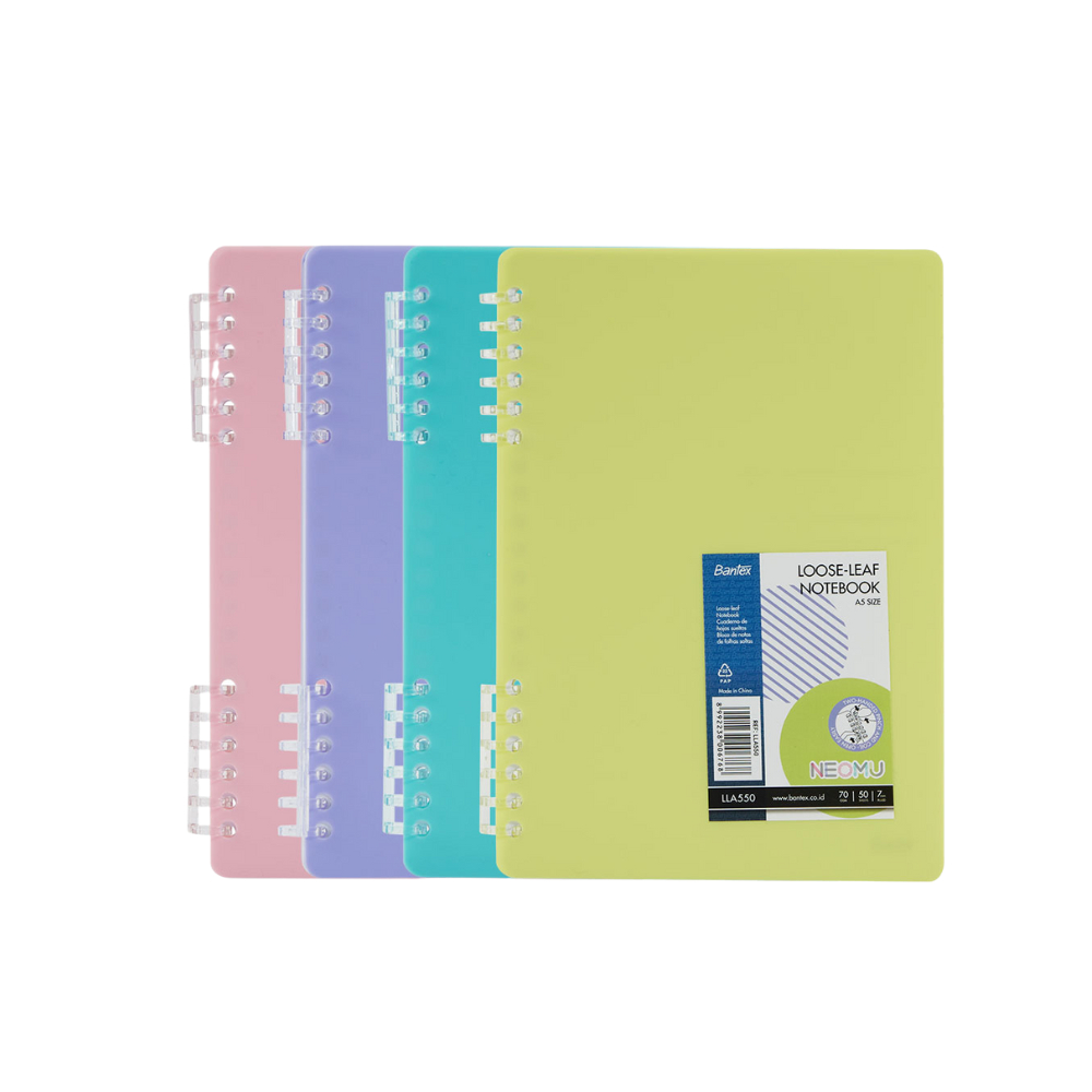 Bantex สมุด สมุดโน๊ต สันห่วง ขนาดA5 70แผ่น มีหลายสี เนื้อกระดานคุณภาพดี สำหรับจดบันทึก Notebook