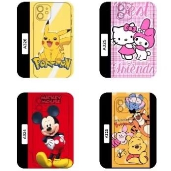 ฟิล์มหลังลายการ์ตูน กริตเตอร์พื้นทึบ ตัดตามรุ่นมือถือได้ทุกรุ่น