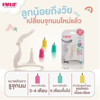 (คุ้มค่ากว่าที่เคย) Farlin เครื่องเจาะรูจุกนมตามวัย ใช้ได้นานยิ่งขึ้น ปลอดภัย ลดสำลัก มีสคบ.