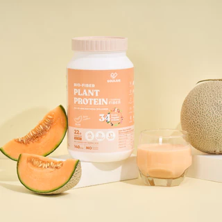 Soulsis Plant Protein โปรตีนพืช สูตรBio-Fiber รสMelon เมล่อน แทนมื้ออาหาร เจ สร้างกล้ามเนื้อ