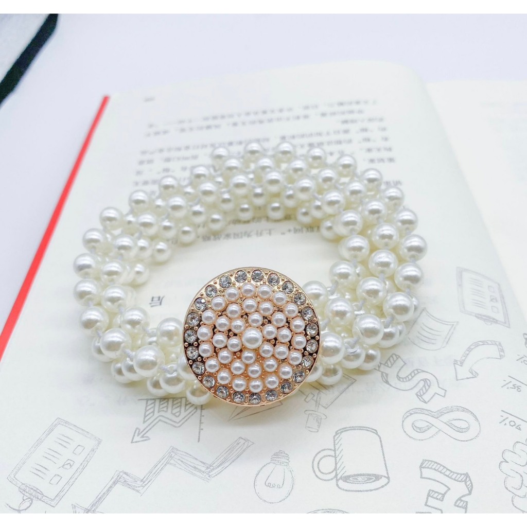 เข็มขัดมุก "ราคาเส้นละ 49 บาท 🌟สินค้าพร้อมส่ง🌟