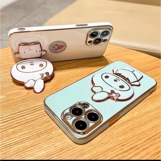 เคส สำหรับ Samsung A07 A08 A06 4G/5G A05 A04 A03 เมโลดี้ กระจก ขาตั้ง หมุนได้ 360 องศา ฝาหลัง แบบนิ่ม น่ารัก กันกระแทก