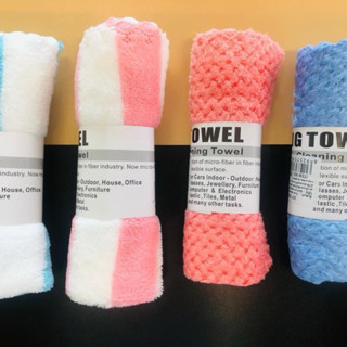 (ยกโหล 12 ชิ้น) No.678  ผ้าเช็ดจานทำความสะอาด ผ้าเช็ดจานผ้าเ…