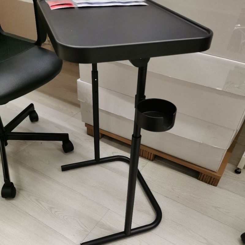 IKEA แท้ค่ะ BJÖRKÅSEN บยอร์คัวเซียน โต๊ะวางแล็ปท็อป, เบจ, น้ำเงิน, แอนทราไซต์