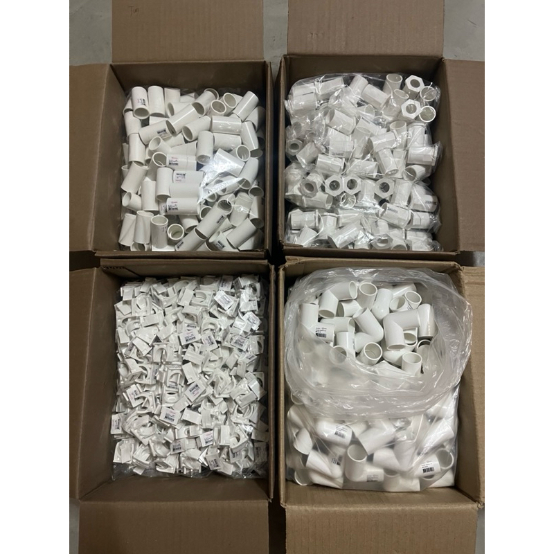 SCG ข้อต่อUPVC 20mm รุ่นBS แพ็ค10ตัว ข้อต่อท่อPVC ยูพีวีซี สีขาว ของแท้