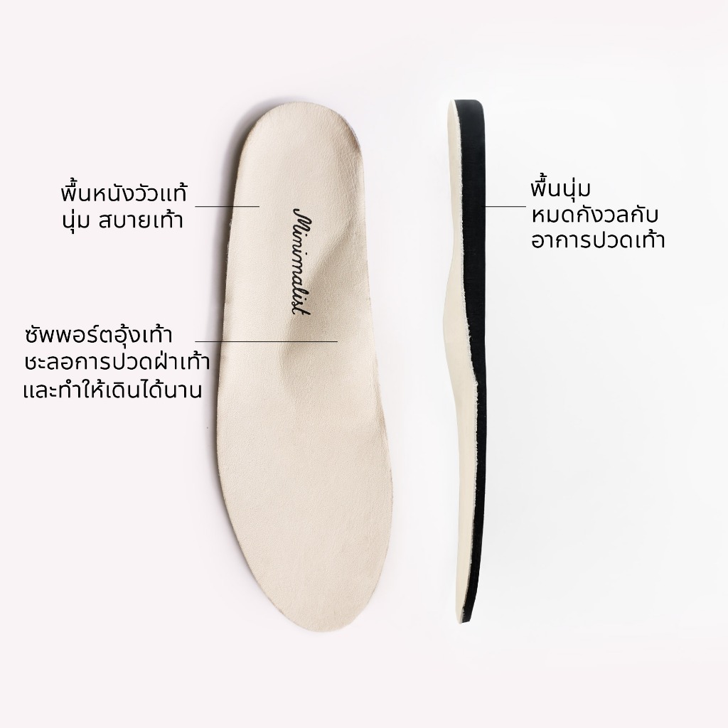 𝐌𝐈𝐍𝐈𝐌𝐀𝐋𝐈𝐒𝐓 แผ่นพื้นรองเท้า insole มีซัพพอร์ตอุ้งเท้า (รองเท้ารุ่น Alfie, Mary jane, Mary jane shine)