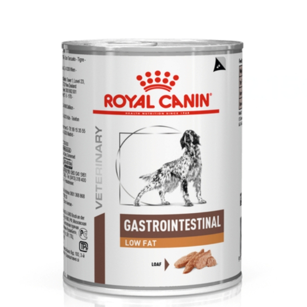 Royal canin Low fat 410 กรัม จำนวน 1 กระป๋อง อาหารเปียกสำหรับสุนัขโรคตับอ่อนอักเสบ