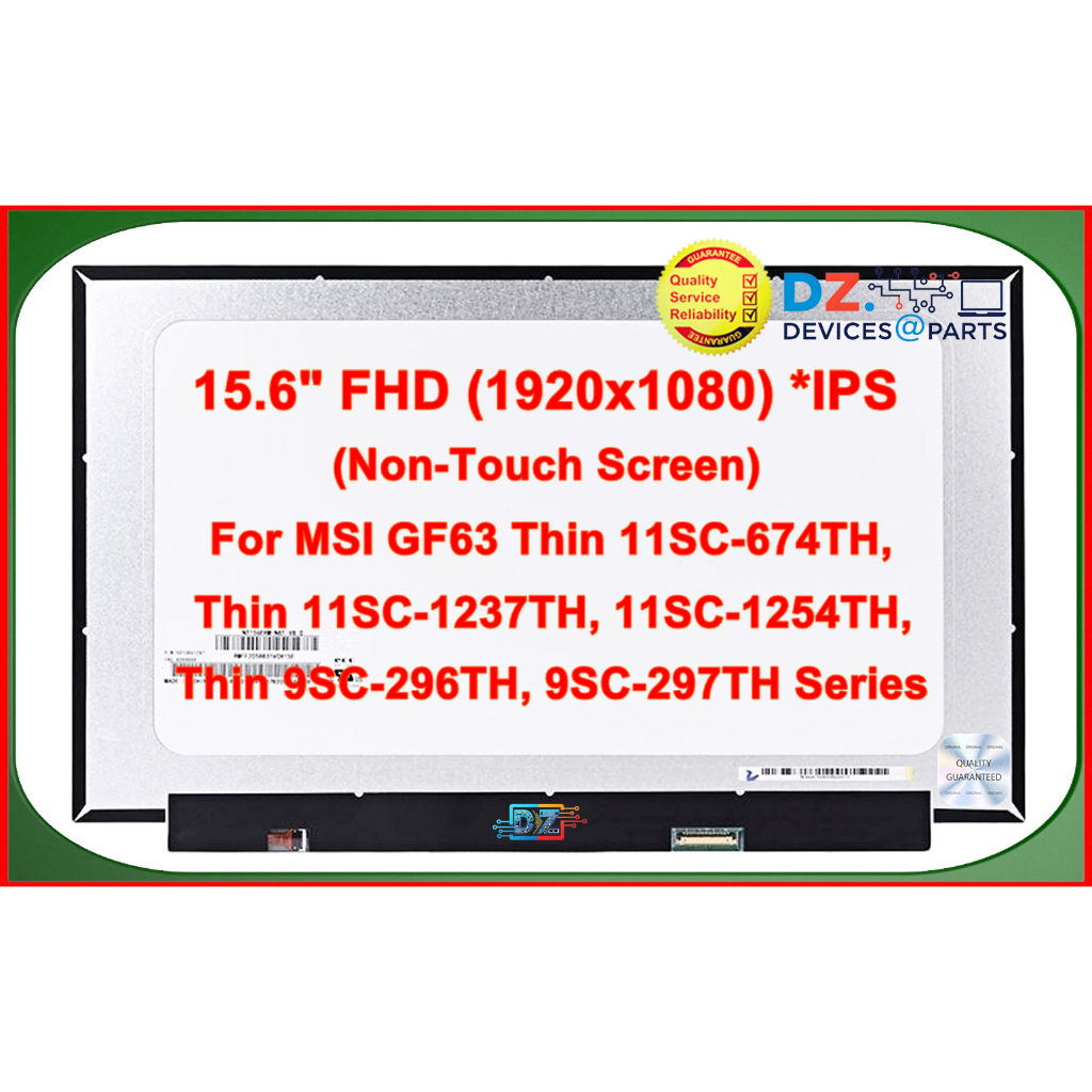 จอโน๊ตบุ๊ค LCD•LED Notebook 15.6" นิ้ว For MSI GF63 Thin 9SC-296TH, 11SC-674TH, 11SC-1237TH, 11SC-12