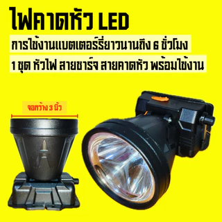 โปร 1 แถม 1 ไฟฉายคาดหัว LED 100W หน้าจอ 3 นิ้ว แบบปุ่มกดและหรี่ ไฟคาดหน้าผากแบบชาร์จไฟได้ ไฟคาดหน้าผาก ไฟฉายคาดหัวแท้ ไฟ