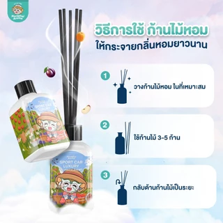 ก้านไม้หอมปรับอากาศ พระพายอโรม่า Phraphai Aroma 55ml. ก้านน้ำหอม Reed Diffusesr หอมนาน 45-50 วัน