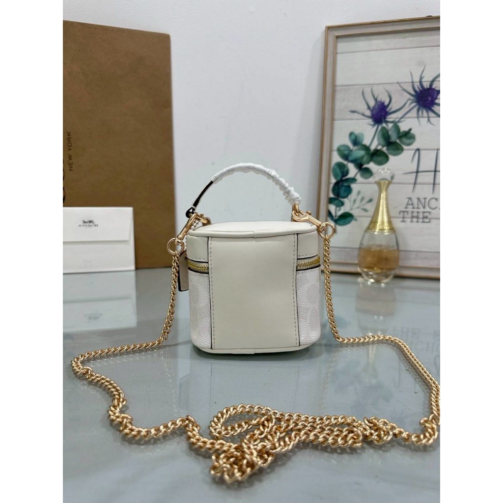 C0ach CY732 Ava Crossbody Bag in Signature Canvas Women Crossbody Sling Bag