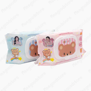พร้อมส่ง! 6 ห่อ (ยกแพ็ค) ผ้าเช็ดทำความสะอาดแบบเปียก ทิชชู่เปียก ทิชชู่เปียกคุมะ KUMA กระดาษทิชชู่เปียก 1 ห่อ 40 แผ่น