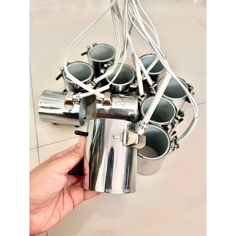 ฮีทเตอร์รัดท่อ ขนาด 80 x 80mm/220v….w (สาย 30 cm)