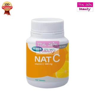 MEGA NAT C Vitamic C 1000 mg ( 1 ขวด 150 เม็ด ) เมก้าวีแคร์ แนท ซี