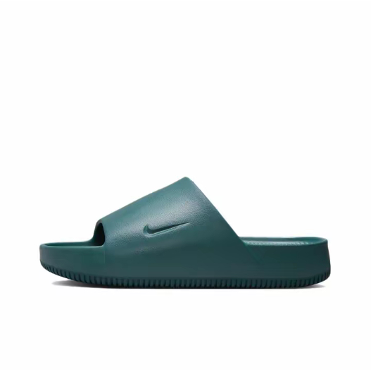 Nike Calm Slide Sandals ไนกี้ Brown/Light yellow/Black/Dark green รองเท้าแตะ
