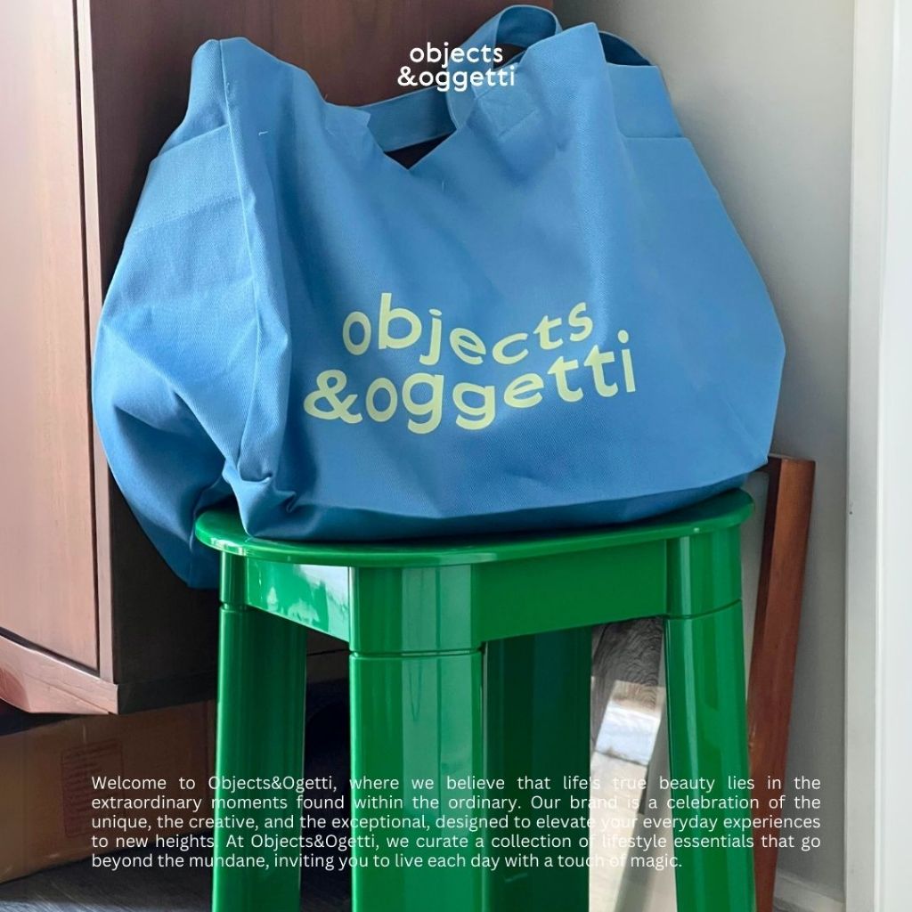 Objects&Oggetti - ถุงผ้าแบกบ้าน Navy Blue