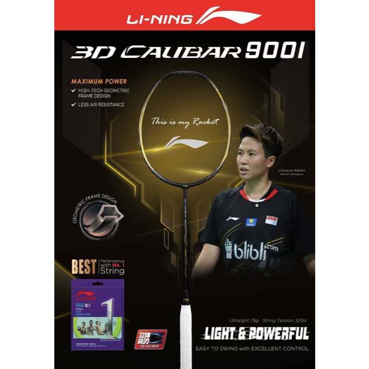 🔥 LI-NING 3D CALIBAR 900I Instinct🏸ไม้แบดพลังโจมตีสายสปีด💪ประกัน LI-NING THAILAND 6 เดือน
