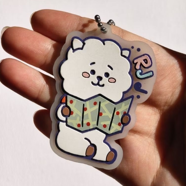 [พร้อมส่ง] RJ (Jin) BTS BT21 Capsule Rubber พวงยางสเตรป Rj พี่จิน