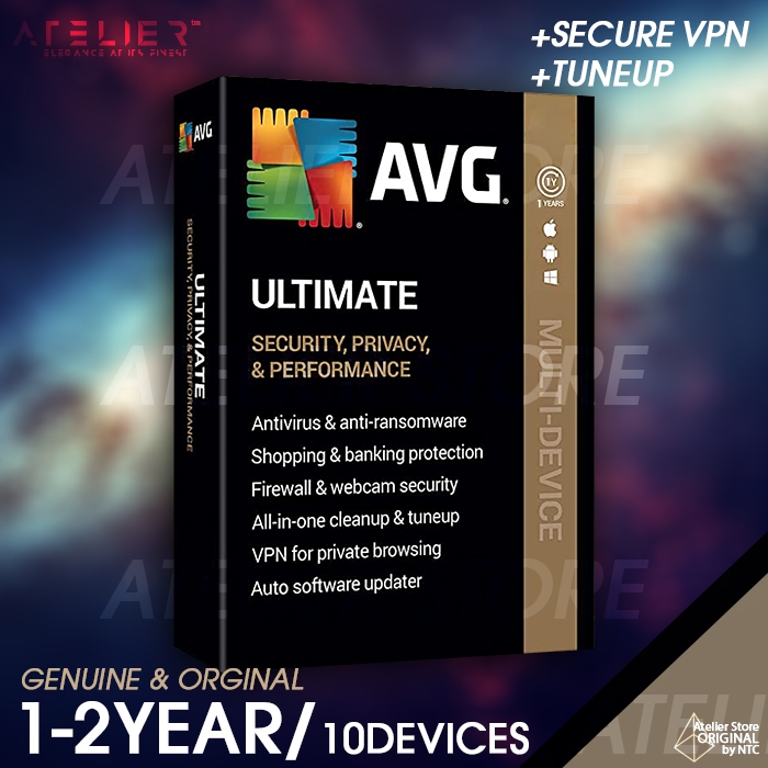 AVG ULTIMATE 2025 1-2ปี /10 เครื่อง (พร้อม Secure VPN และ TuneUp)