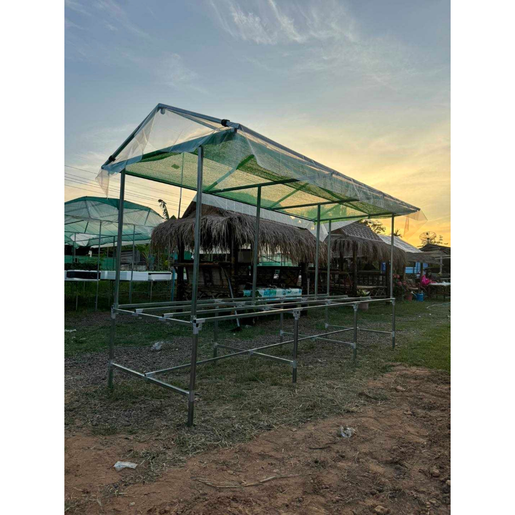 โรงเรือนมินิทรงจั่ว วางได้ 10 กล่อง(วางกล่องกุ้ง) รูปที่ 4