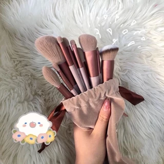 13ชิ้น ชุดแปรงแต่งหน้าชุดเต็มของ สุด ๆ อ่อนนุ่ม ดวงตา สี ราคาไม่แพง แบบพกพาและเล็ก