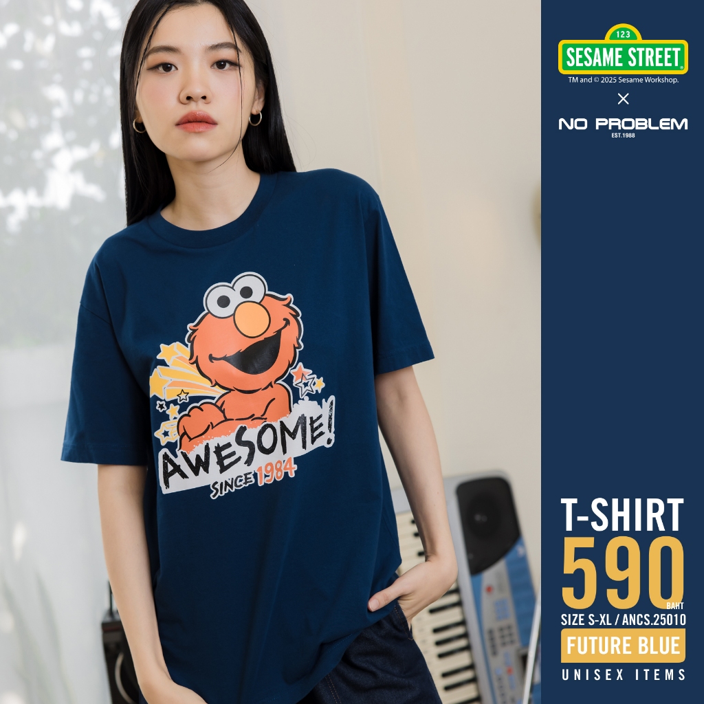 New เสื้อยืด SESAMEคอกลม ANCS.25010 -  SESAME STREET T- SHIRT