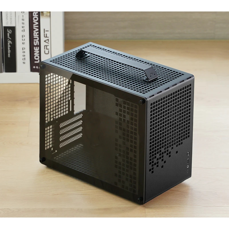 Jonsbo Z20 สีดำ Black Micro-ATX Mini Tower Pc Case,with Detachable Carrying Handle, Mini Size