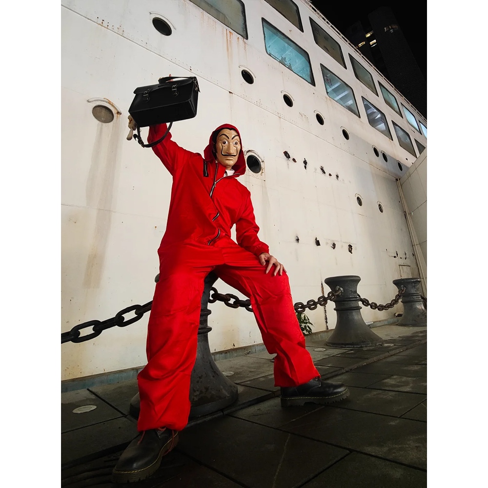 🔥🔥ชุดนักโทษ+หน้ากากฟรี La casa de papel Dali mask jump suit dali money heist ทรชนคนปล้นโลก