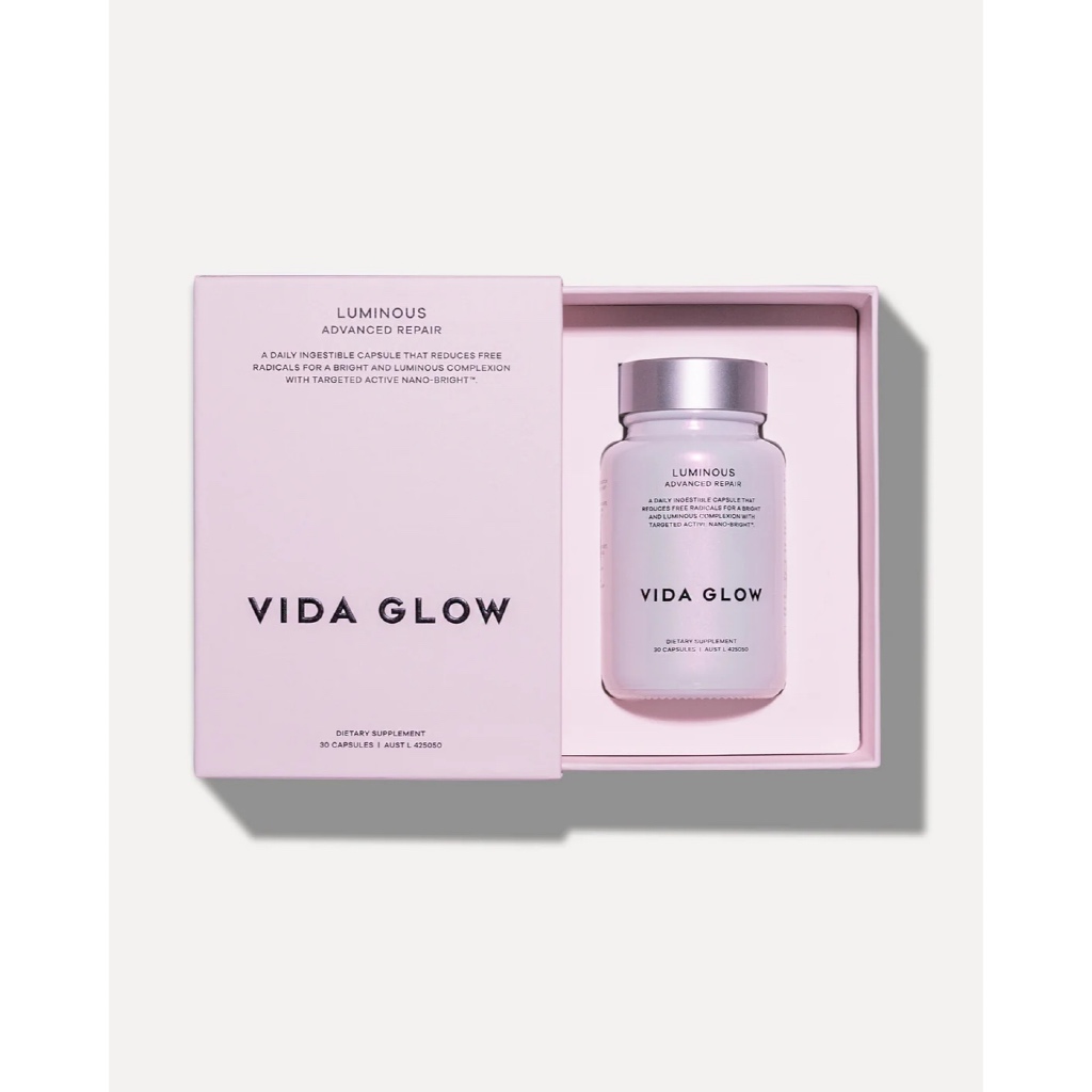 Vida Glow Advanced Repair Luminous 30 Capsules exp. 10.2027 อาหารเสริมผิวใส ลดความหมองคล้ำ จุดด่าง ฟื้นผิวโกลว์