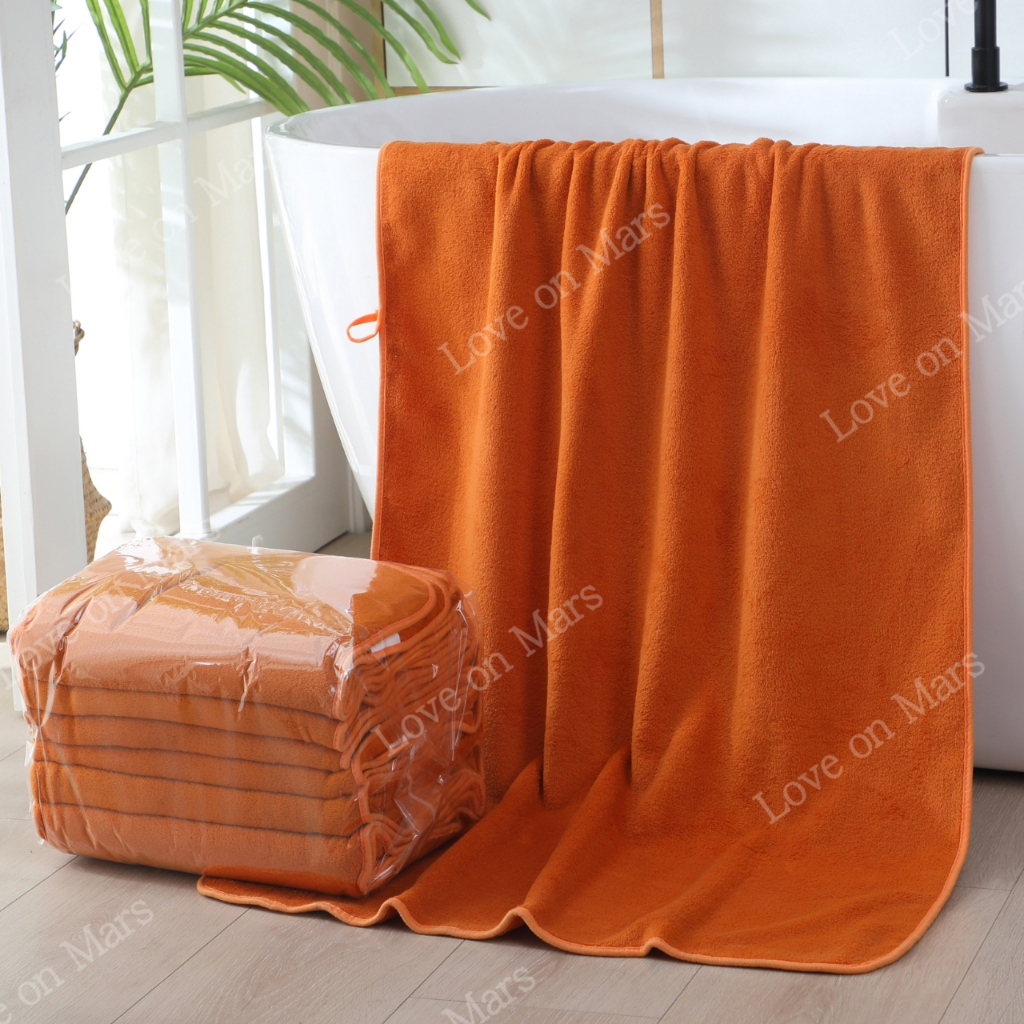 ผ้าเช็ดตัว พระสงฆ์ ผืนใหญ่ ผ้าขนหนูพระ สำหรับถวายพระภิกษุสงฆ์ ขนาด34*74 Cm 70*140 Cm ไม่มีลายสีพระ ผ้าขนหนูขนแกะปะการัง - รูปที่ 6