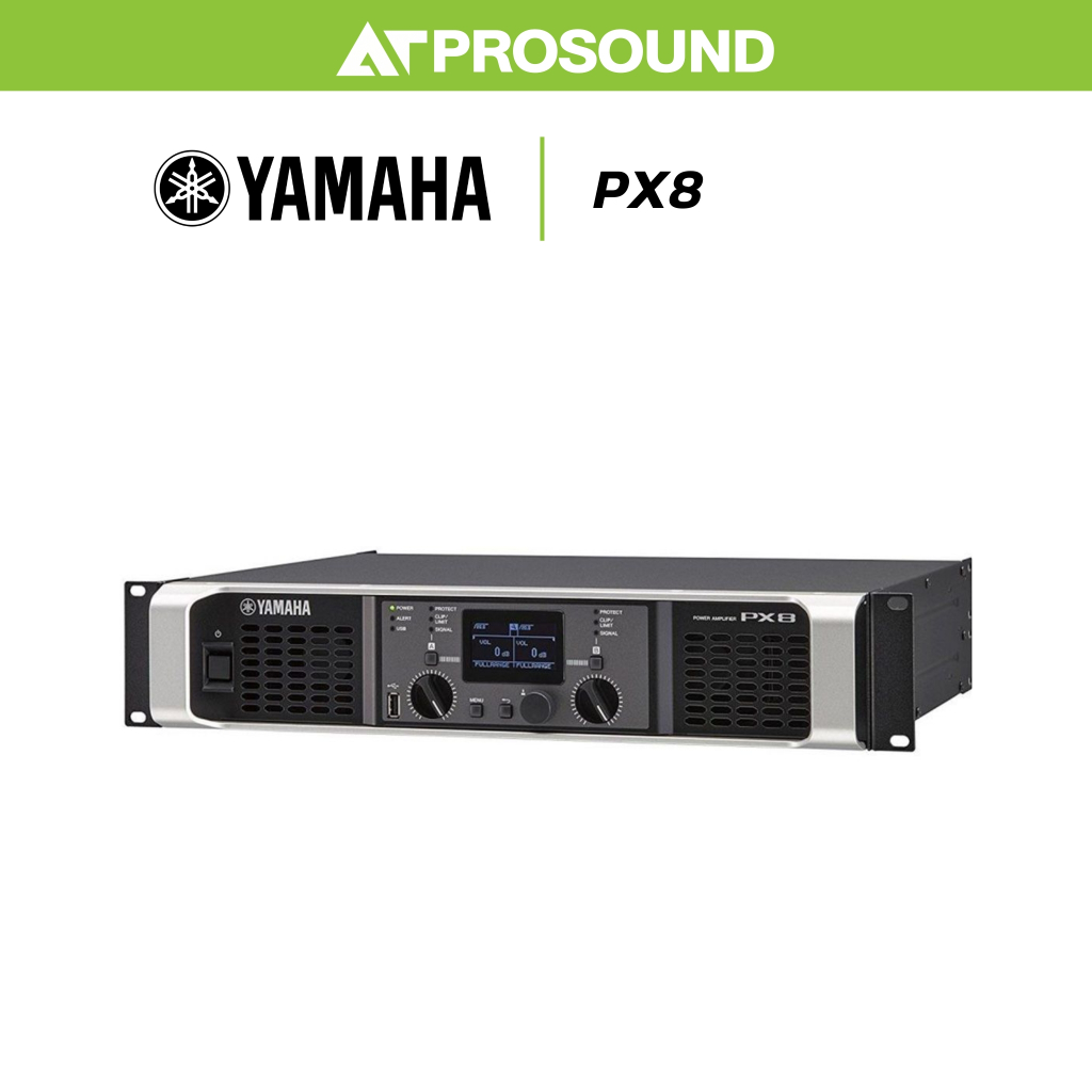 YAMAHA PX8 เพาเวอร์แอมป์ Class-D ล้ำสมัย 2 แชนแนล 1050 วัตต์ที่ 4 โอห์ม DSP ในตัว AT Prosound