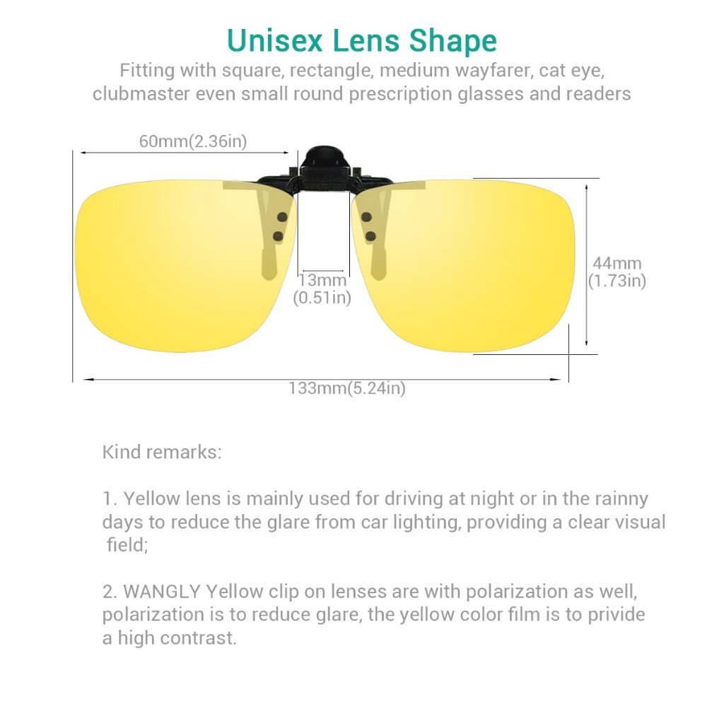 คลิปหนีบแว่นตา กันแดด กรองแสงสีฟ้า คลิปหนีบแว่นตา กันแดด กัน UV พลิกได้ กันลม น้ำหนักเบา พกพาง่าย แว่นตาแบบหนีบ - รูปที่ 2