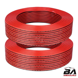 BA SOUND สายลำโพง (สีดำ/แดง) OD 5.5mm เส้นทองแดงพิเศษ 40X2 BA-L02 สายไฟ สายต่อลำโพง เพาเวอร์แอมป์ สัญญาณ LED อุปกรณ์