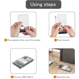 กล่องใส่ HDD กล่องใส่ฮาร์ดดิสก์แบบใส USB 3.0 SATA 2.5 ส่งถ่ายข้อมูลได้รวดเร็ว กล่องใส Harddisk SSD 2.5 inch USB3.0 แรง