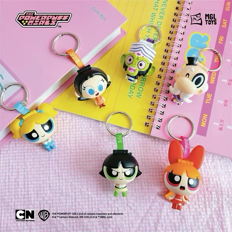 💥สุ่มแยกพร้อมส่ง💥 กล่องสุ่มพวงกุญแจ Powerpuff Girls Flip