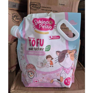 SUKINA PETTO ขนาด 2.72 ,4.54 และ 9.08 กิโลกรัม ทรายแมวเต้าหู้ เกรด พรีเมียม