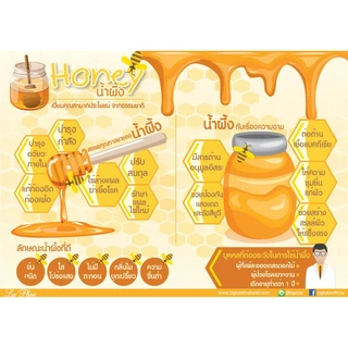 Tai Honey Queen น้ำผึ้งป่าเดือน 5 แท้ ขวดพลาสติกเหลี่ยม สติ๊กเกอร์ขาว ขนาด 1000g.