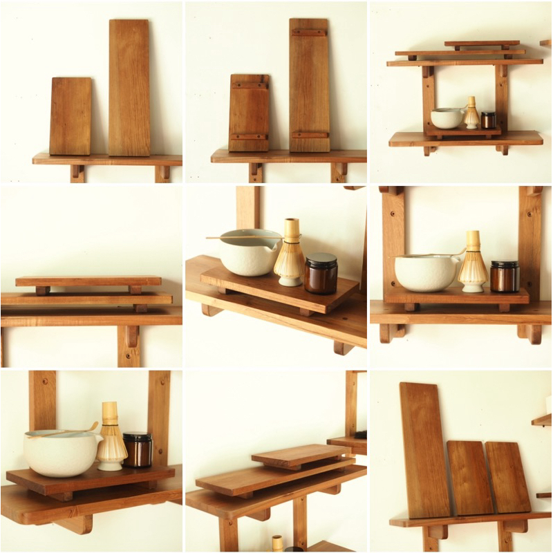 SKILLED แท่นไม้ สำหรับวางอุปกรณ์ตีมัทฉะ