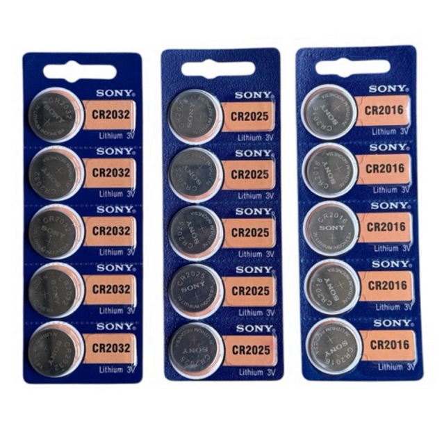 แผง5ก้อนSONY Lithium 3V CR2032/CR2025/CR2016 ของใหม่